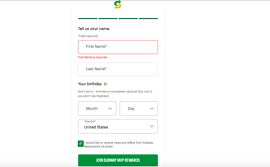 Mysubwaycard Registration