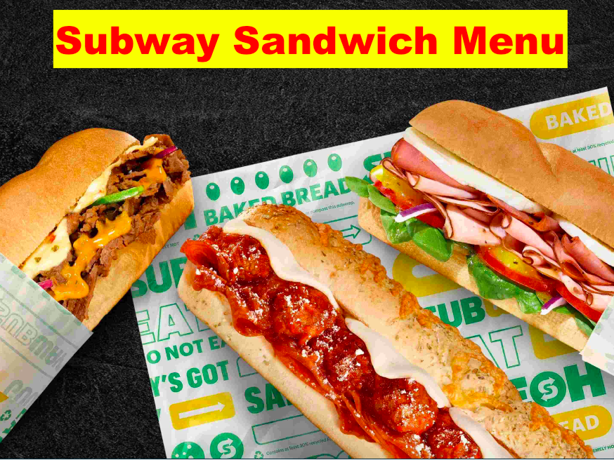 Subway Sandwich Menu