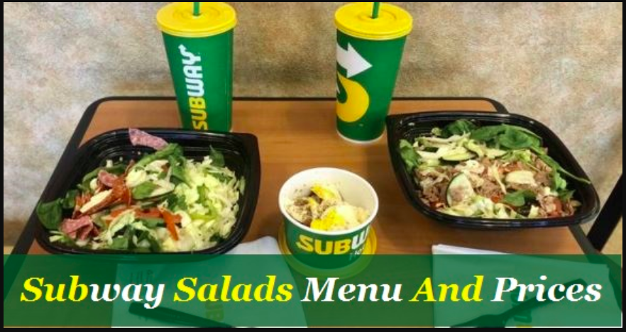 Subway Salad Menu