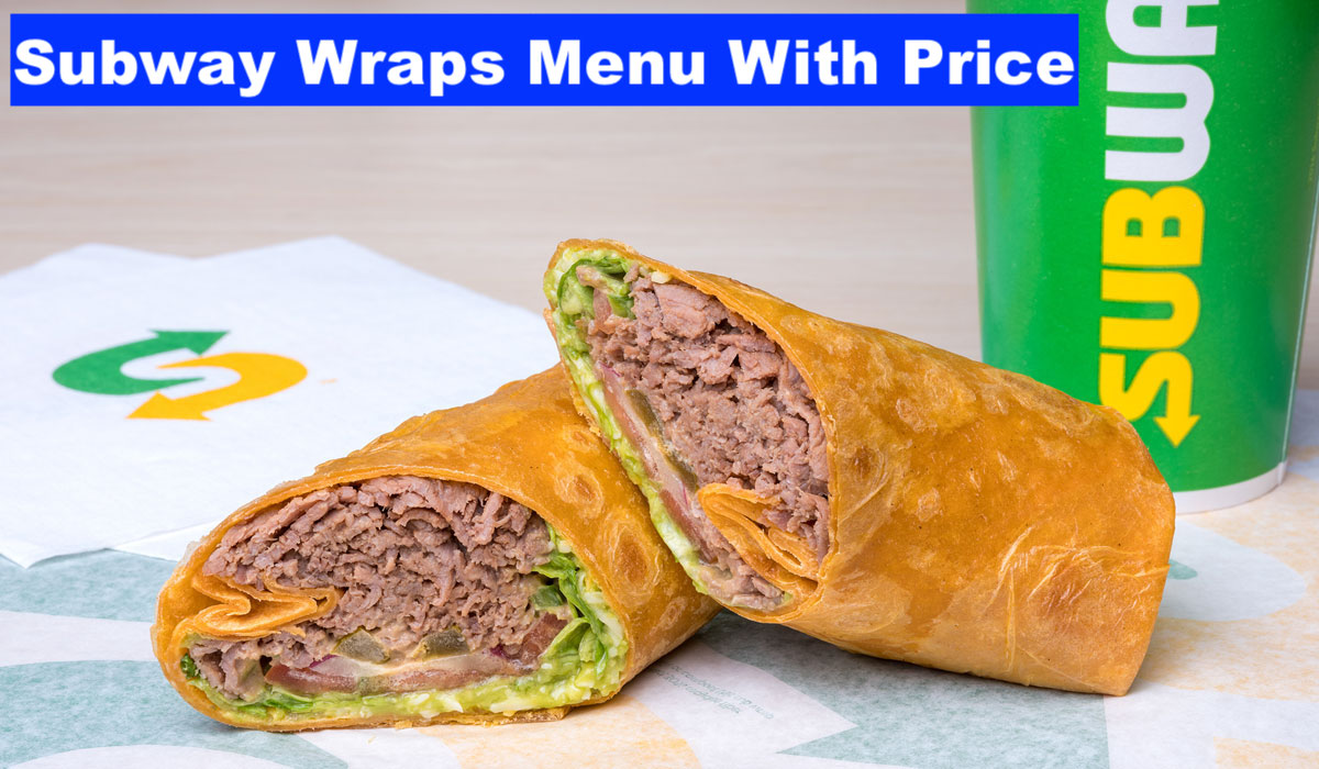 Subway Wraps Menu With Price